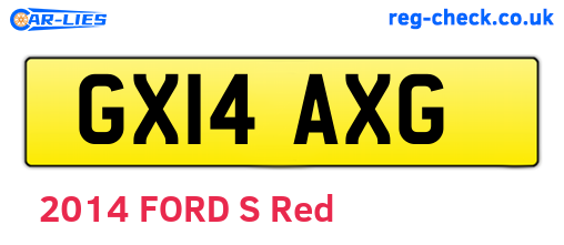 GX14AXG are the vehicle registration plates.