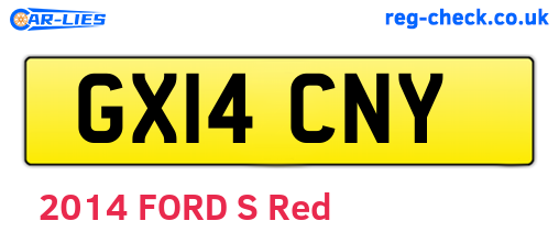 GX14CNY are the vehicle registration plates.