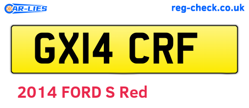 GX14CRF are the vehicle registration plates.