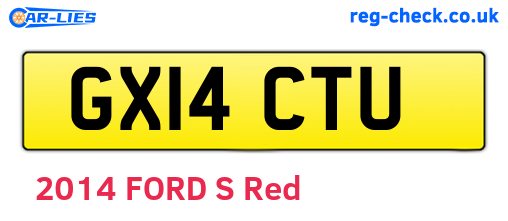 GX14CTU are the vehicle registration plates.