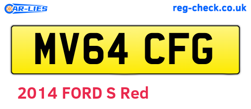 MV64CFG are the vehicle registration plates.
