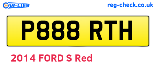 P888RTH are the vehicle registration plates.