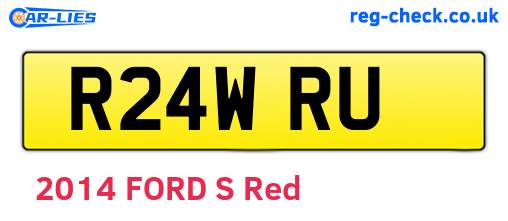 R24WRU are the vehicle registration plates.