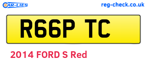R66PTC are the vehicle registration plates.