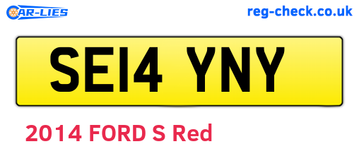 SE14YNY are the vehicle registration plates.