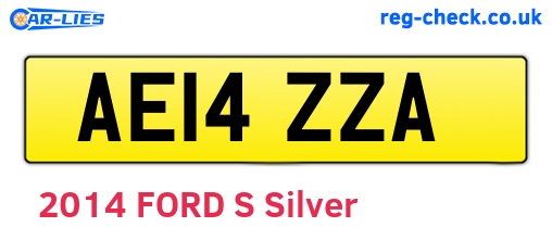 AE14ZZA are the vehicle registration plates.