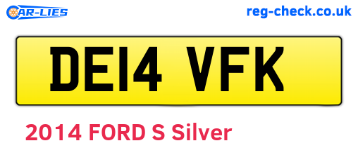 DE14VFK are the vehicle registration plates.