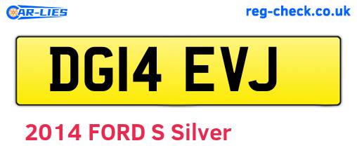 DG14EVJ are the vehicle registration plates.