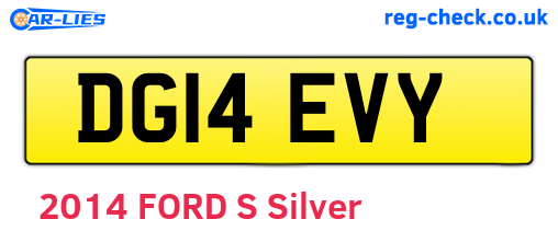 DG14EVY are the vehicle registration plates.