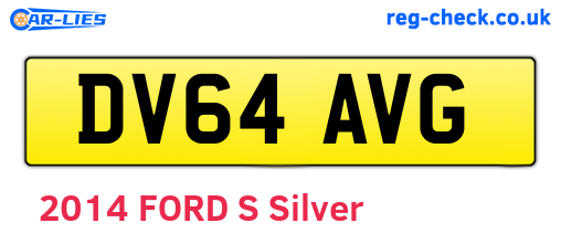 DV64AVG are the vehicle registration plates.
