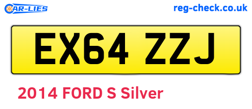 EX64ZZJ are the vehicle registration plates.