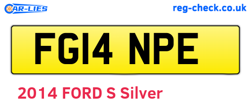 FG14NPE are the vehicle registration plates.