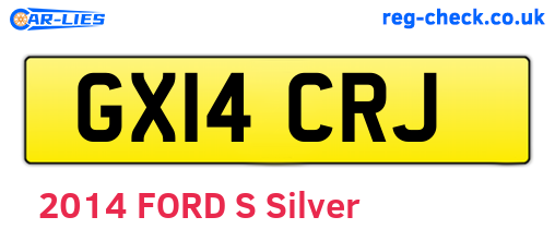 GX14CRJ are the vehicle registration plates.