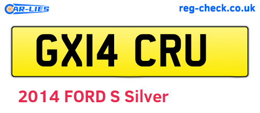 GX14CRU are the vehicle registration plates.