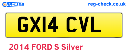 GX14CVL are the vehicle registration plates.