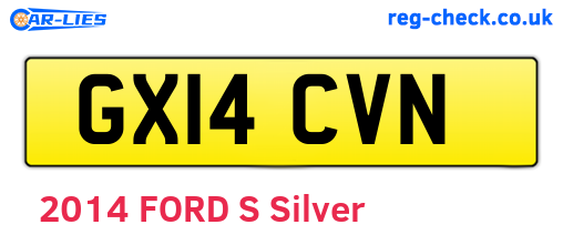 GX14CVN are the vehicle registration plates.