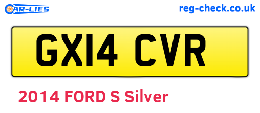GX14CVR are the vehicle registration plates.