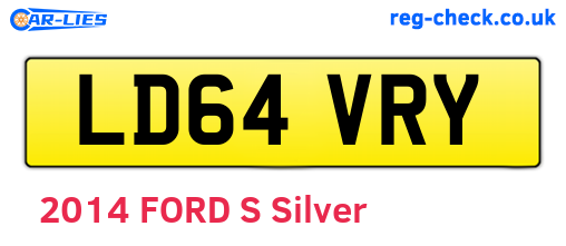 LD64VRY are the vehicle registration plates.