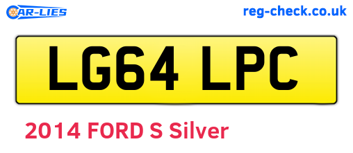 LG64LPC are the vehicle registration plates.
