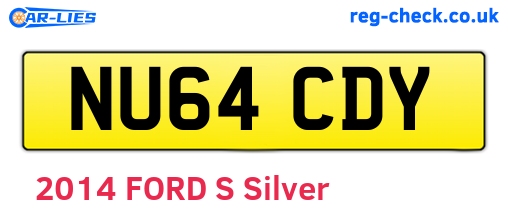 NU64CDY are the vehicle registration plates.