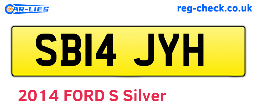SB14JYH are the vehicle registration plates.
