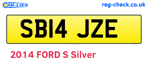 SB14JZE are the vehicle registration plates.