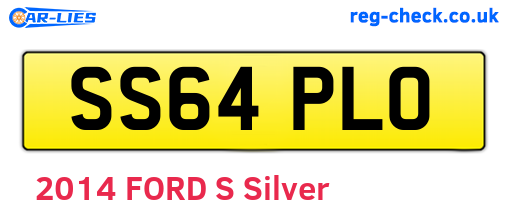 SS64PLO are the vehicle registration plates.