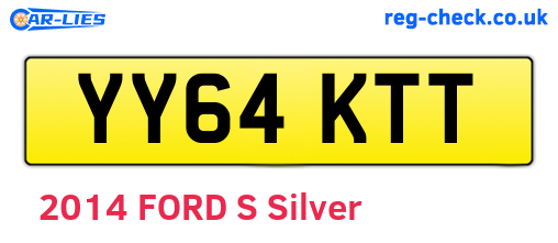 YY64KTT are the vehicle registration plates.