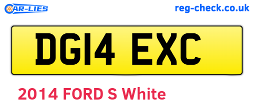 DG14EXC are the vehicle registration plates.