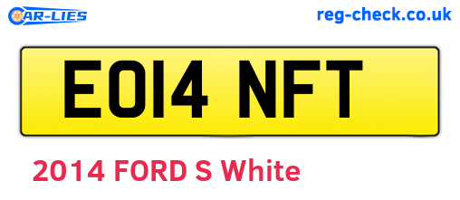 EO14NFT are the vehicle registration plates.
