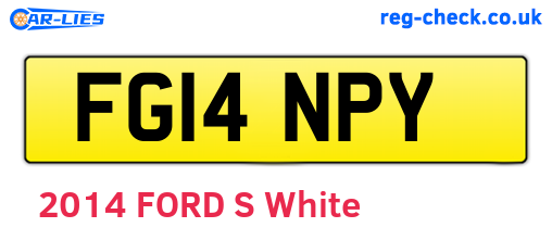 FG14NPY are the vehicle registration plates.