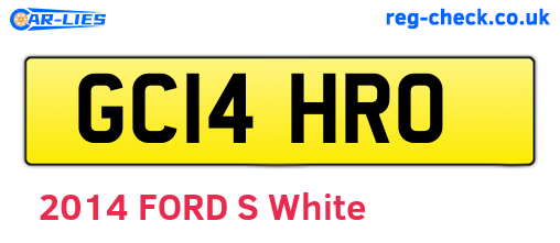 GC14HRO are the vehicle registration plates.