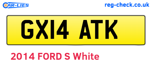 GX14ATK are the vehicle registration plates.