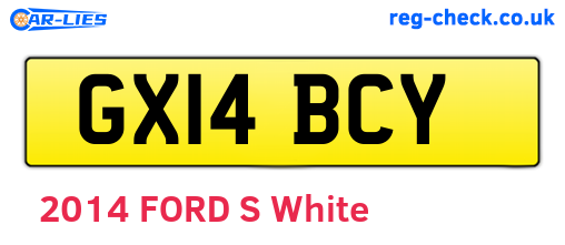 GX14BCY are the vehicle registration plates.