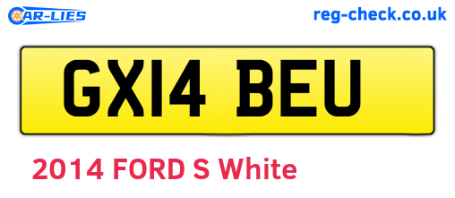 GX14BEU are the vehicle registration plates.