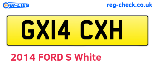 GX14CXH are the vehicle registration plates.