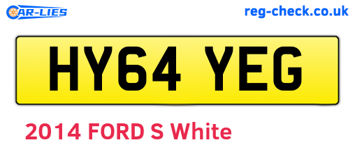 HY64YEG are the vehicle registration plates.