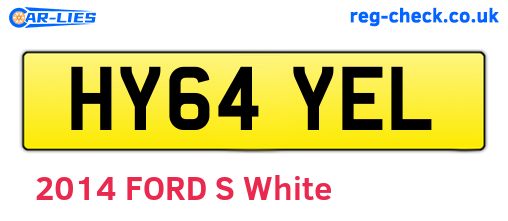 HY64YEL are the vehicle registration plates.