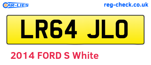LR64JLO are the vehicle registration plates.