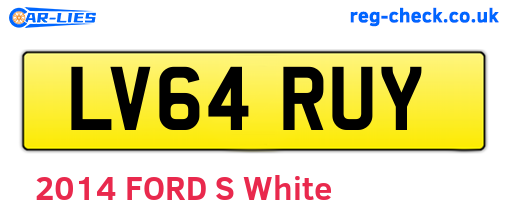 LV64RUY are the vehicle registration plates.