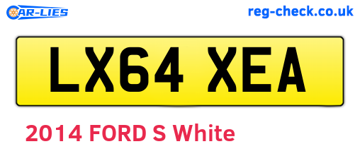 LX64XEA are the vehicle registration plates.