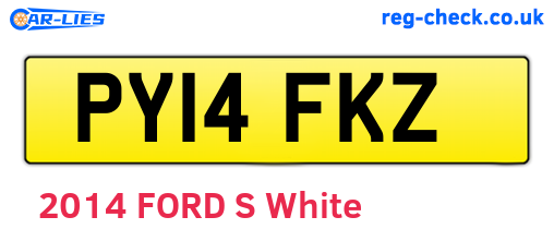 PY14FKZ are the vehicle registration plates.