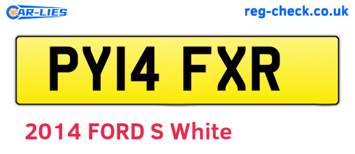 PY14FXR are the vehicle registration plates.
