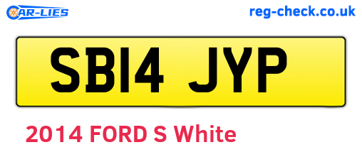 SB14JYP are the vehicle registration plates.