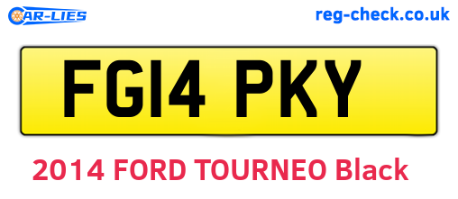 FG14PKY are the vehicle registration plates.