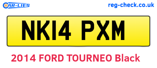 NK14PXM are the vehicle registration plates.