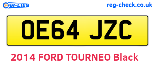 OE64JZC are the vehicle registration plates.