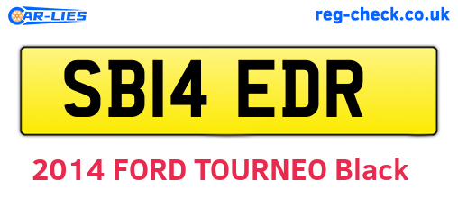 SB14EDR are the vehicle registration plates.