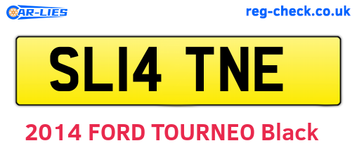 SL14TNE are the vehicle registration plates.