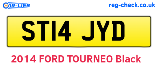 ST14JYD are the vehicle registration plates.